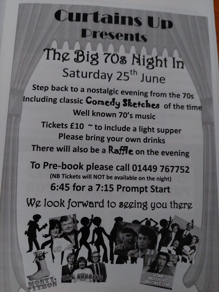 Poster for The Big 70s Night In